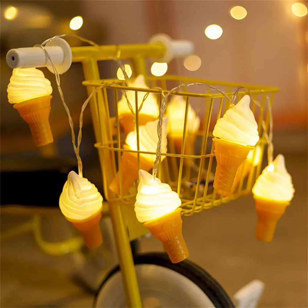 LED Ice Cream Lights String Battery Operated Garland Fairy Lights Outdoor Christmas Tree Decor Kids Bedroom Decoration Gift
LED Ice Cream Lights String Battery Operated Garland Fairy Lights Outdoor Christmas Tree Decor Kids Bedroom Decoration Gift