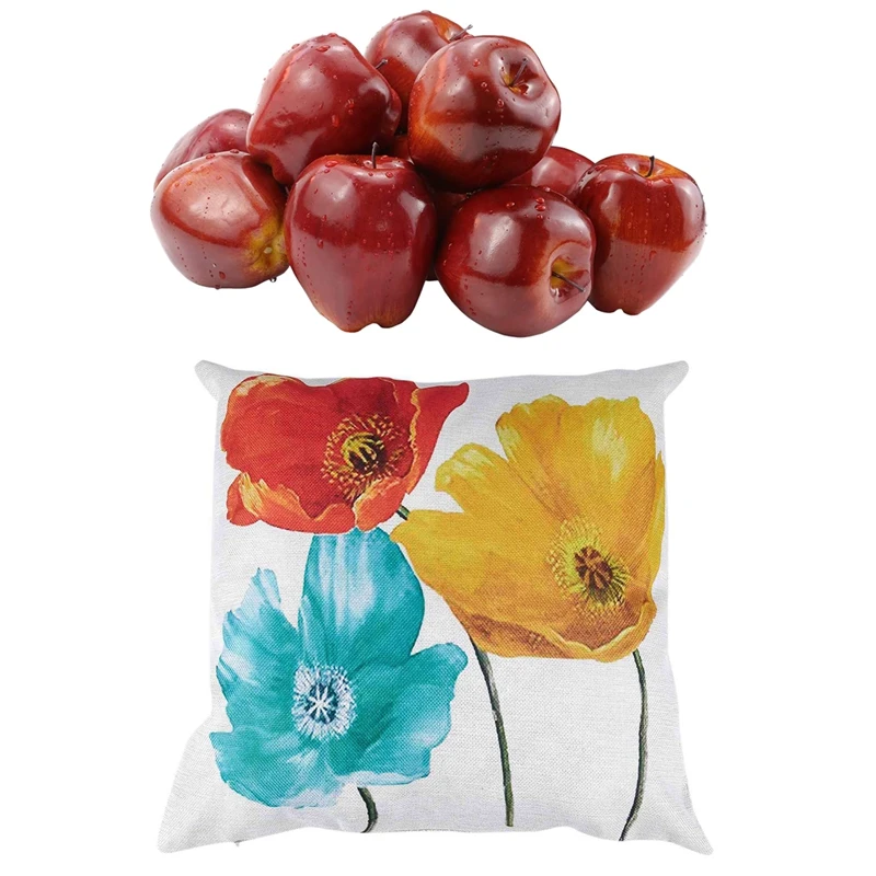 1X Flax Pillow Case Enchanting Beautiful Tricolor 45 X 45Cm & 12 Pcs Fake Fruit Apples Artificial Apples Lifelike
1X Flax Pillow Case Enchanting Beautiful Tricolor 45 X 45Cm & 12 Pcs Fake Fruit Apples Artificial Apples Lifelike