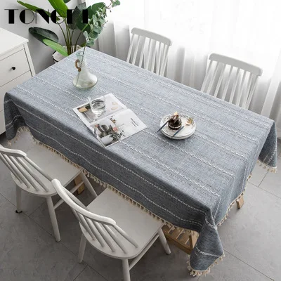 ONGDI Table Cloth Mediterranean Linen Stripe Lace Embroidery Durable Environment Decoration For Home Living Dining Room Kitchen
ONGDI Table Cloth Mediterranean Linen Stripe Lace Embroidery Durable Environment Decoration For Home Living Dining Room Kitchen