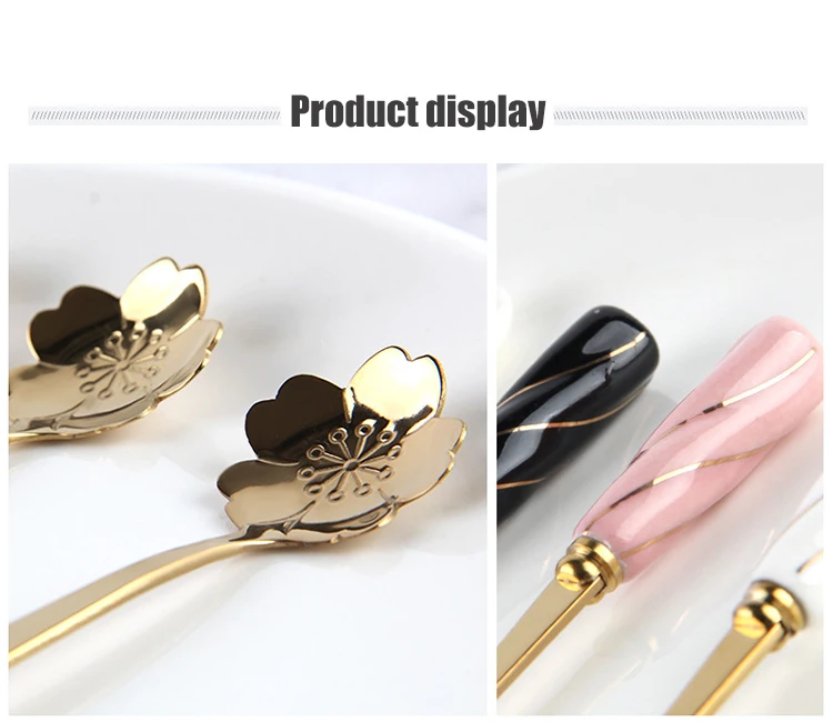 Stainless Steel Tea Coffee Mixing Spoon Spoon With Ceramic Handle Flower Shape Dessert Spoon Kitchen Tableware
Stainless Steel Tea Coffee Mixing Spoon Spoon With Ceramic Handle Flower Shape Dessert Spoon Kitchen Tableware