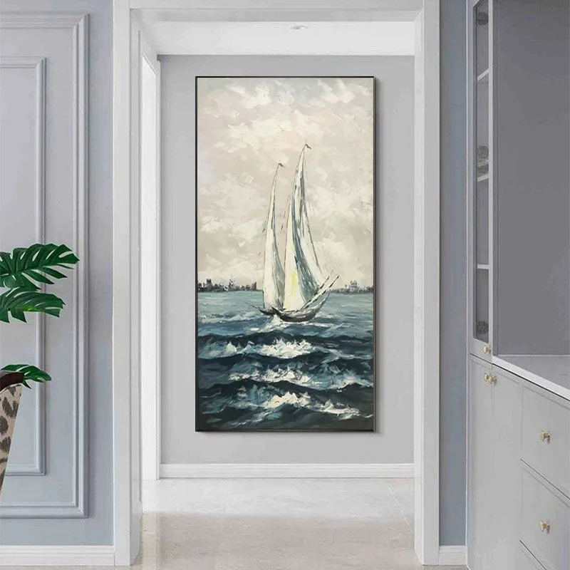 100% Hand Painted Vintage Seascape Art Oil Painting Sails Abstract Canvas Wall Pictures Art Living Room Home Decor Frameless
100% Hand Painted Vintage Seascape Art Oil Painting Sails Abstract Canvas Wall Pictures Art Living Room Home Decor Frameless