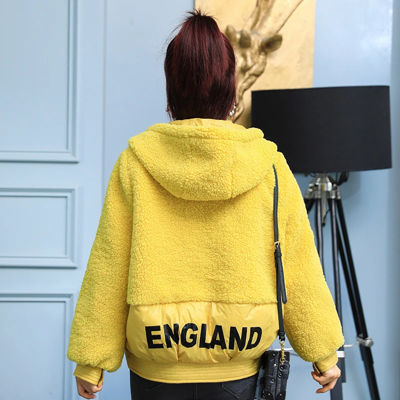 Down Jacket Women Short Loose 2020 Winter Cotton Lamb Wool Warm Outwear Parkas Womens Jackets | Женская одежда