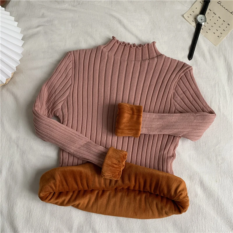2021 New Spring Autumn Women's Sweaters Solid Knitted Pullover Thicken Minimalist Slim Bottoming Wild Plus Fleece Lady Top
2021 New Spring Autumn Women's Sweaters Solid Knitted Pullover Thicken Minimalist Slim Bottoming Wild Plus Fleece Lady Top