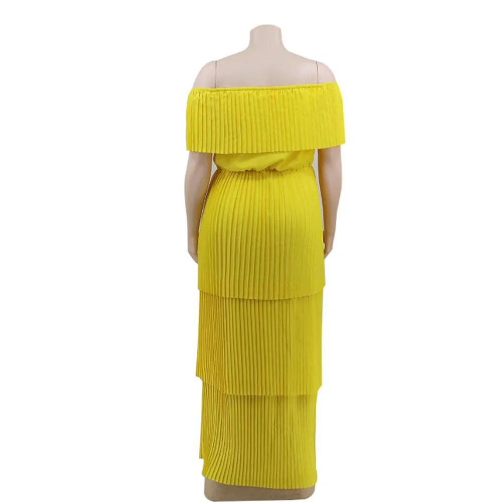 Women Yellow Dress Summer Pleated One Neck Dress 2021 Hot Female Women Summer Dress Yellow Female Dresses Chiffon African Dress
Women Yellow Dress Summer Pleated One Neck Dress 2021 Hot Female Women Summer Dress Yellow Female Dresses Chiffon African Dress