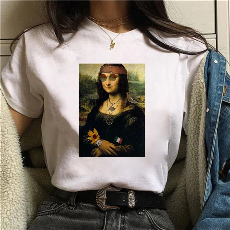 Graphic tees tops Alternative Mona Lisa painting tshirts women funny t shirt O-neck T-shirt Vintage Vogue Ullzang Mujer_T-Shirt
Graphic tees tops Alternative Mona Lisa painting tshirts women funny t shirt O-neck T-shirt Vintage Vogue Ullzang Mujer_T-Shirt