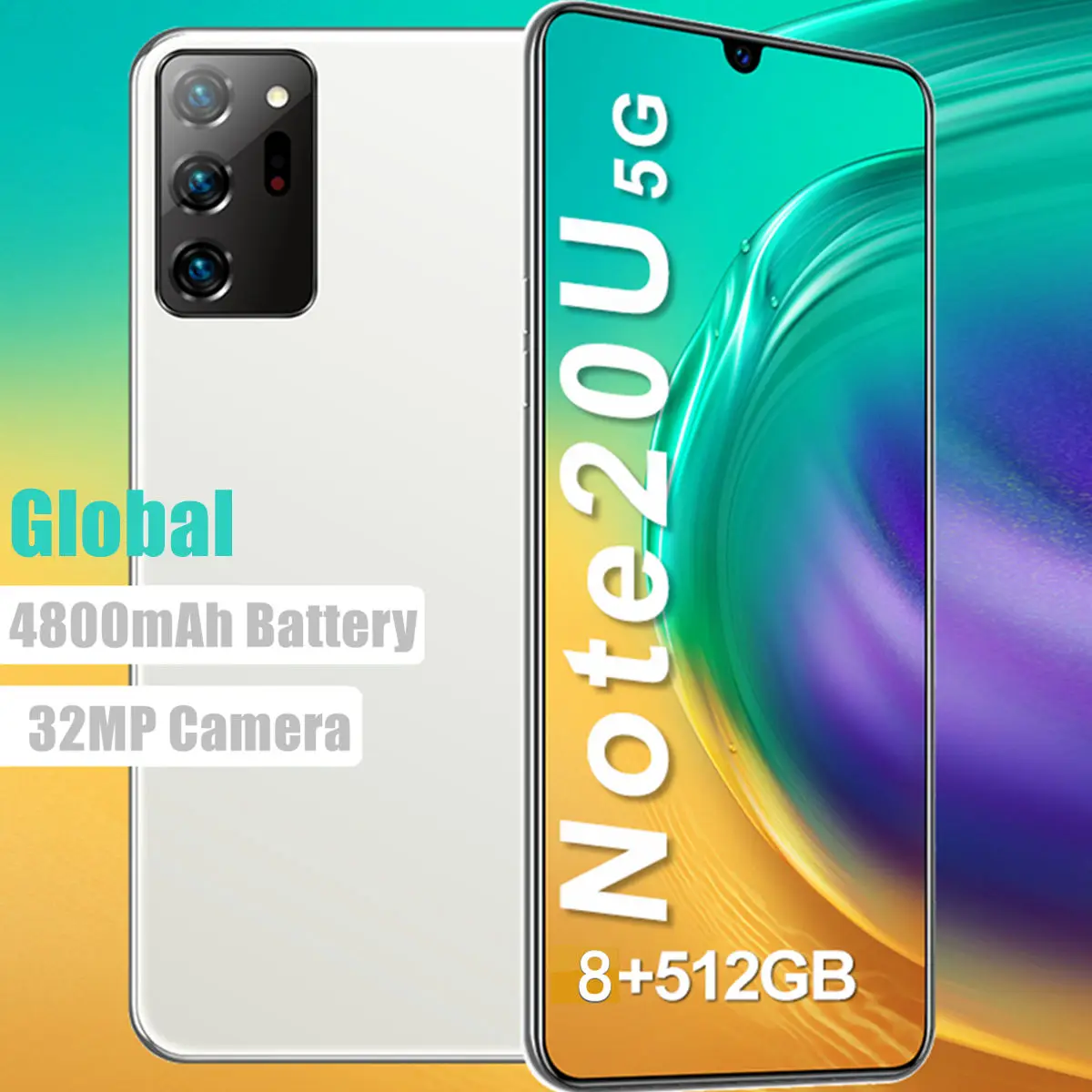 Note20U 6.7Inch 8GB 512GB Global Smartphone 32MP Camera 4G LTE 4800mAh Battery Mobile Phone Dual SIM Card Android 10 Cell Phone
Note20U 6.7Inch 8GB 512GB Global Smartphone 32MP Camera 4G LTE 4800mAh Battery Mobile Phone Dual SIM Card Android 10 Cell Phone