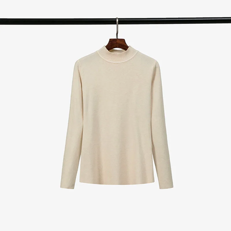 Sweater Woman new autumn and winter long sleeves with a slim bottom blouse half turtleneck sweater SBB320-SBB324 
Sweater Woman new autumn and winter long sleeves with a slim bottom blouse half turtleneck sweater SBB320-SBB324