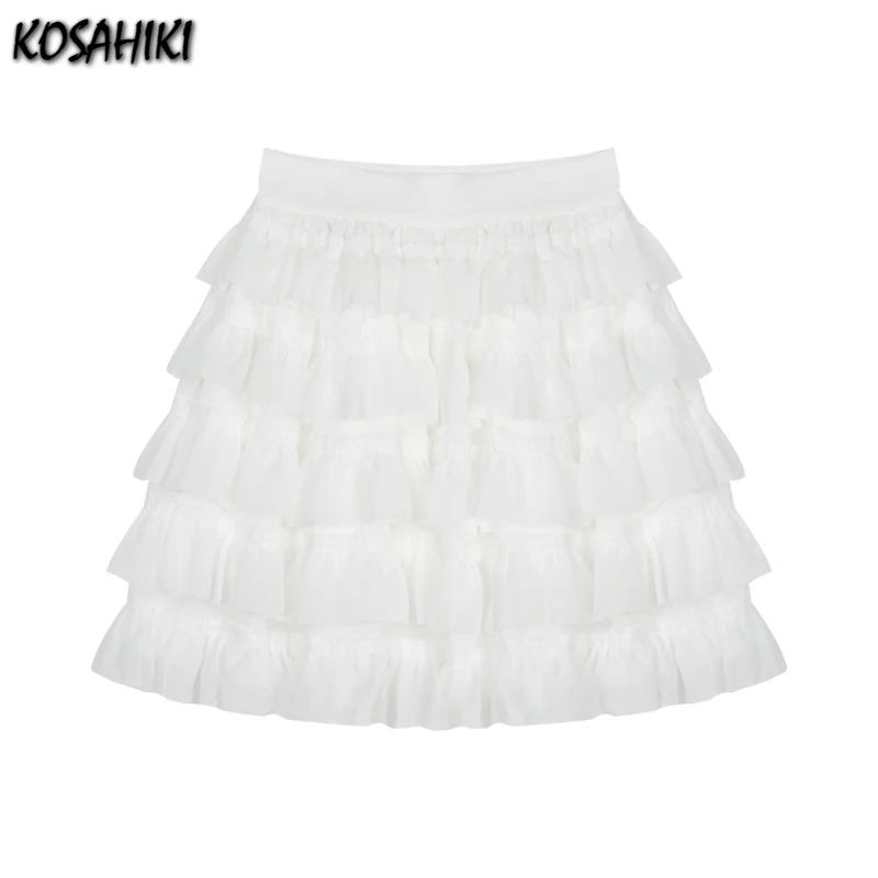 KOSAHIKI Cake Chiffon Skirts Women Cute Elegant White Mini Ruffle Pleated Skirt 2021 Summer Korean Style All Match Saia Jupe
KOSAHIKI Cake Chiffon Skirts Women Cute Elegant White Mini Ruffle Pleated Skirt 2021 Summer Korean Style All Match Saia Jupe