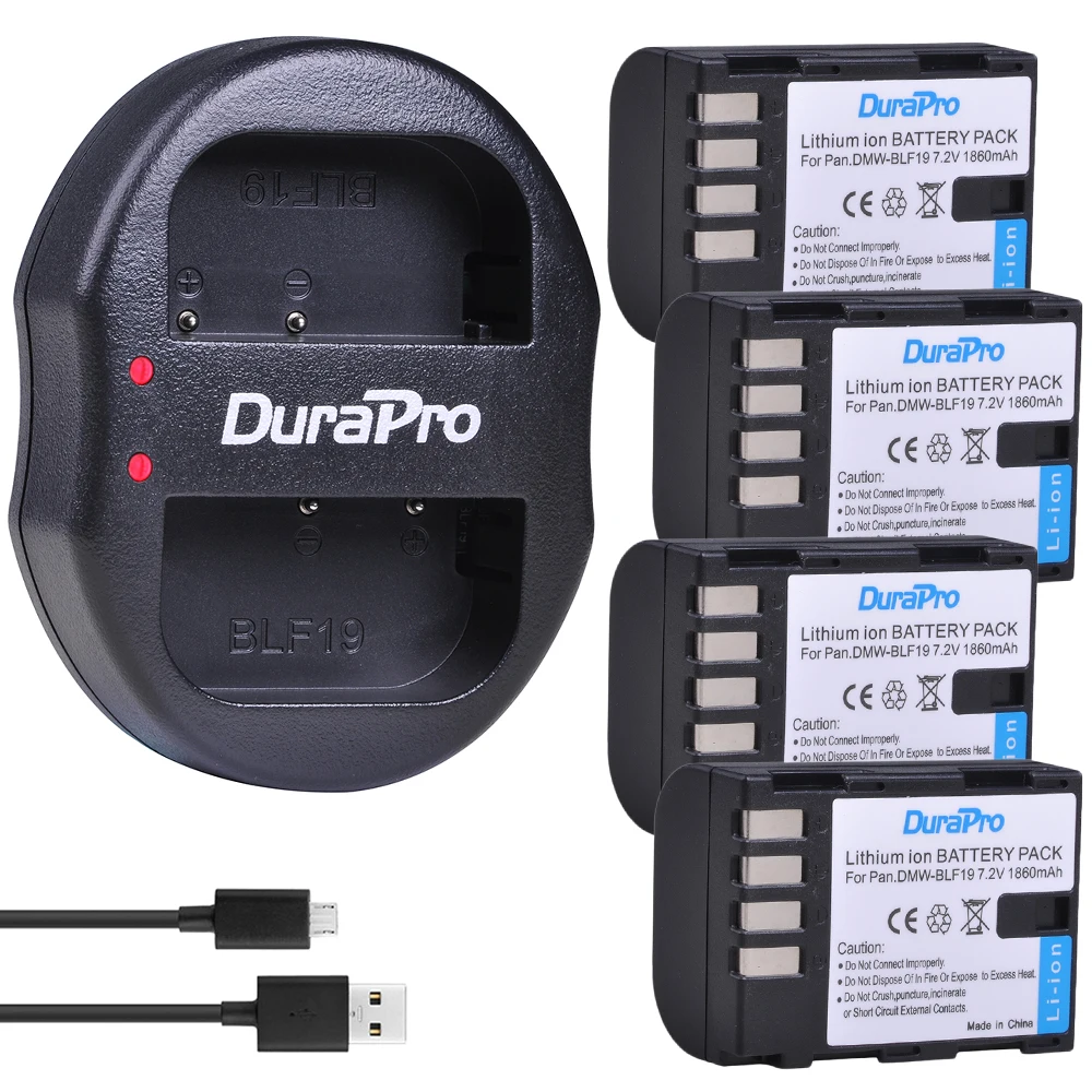 4Pcs DMW-BLF19 1860mAh DMW BLF19 BLF19E DMW-BLF19e DMW-BLF19PP Battery+ USB Dual Charger for Panasonic Lumix GH3 GH4 GH5 G9
4Pcs DMW-BLF19 1860mAh DMW BLF19 BLF19E DMW-BLF19e DMW-BLF19PP Battery+ USB Dual Charger for Panasonic Lumix GH3 GH4 GH5 G9
