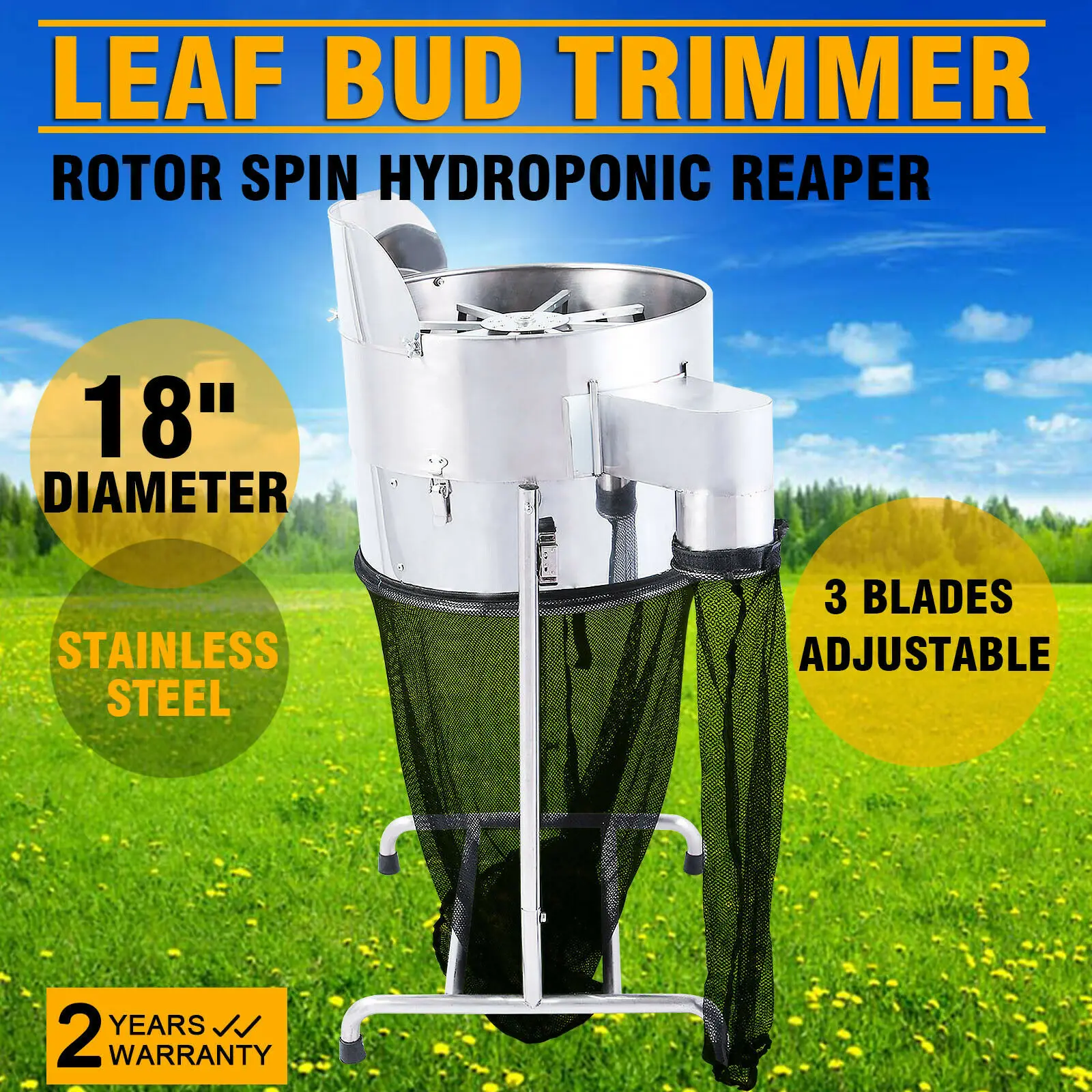 

VEVOR 40W Electric Cutting Machine 18 Inch Plant Trimmers Hydroponic 1200 RPM Leaf Trimmer Bud Trimming Machine for Garden Bud