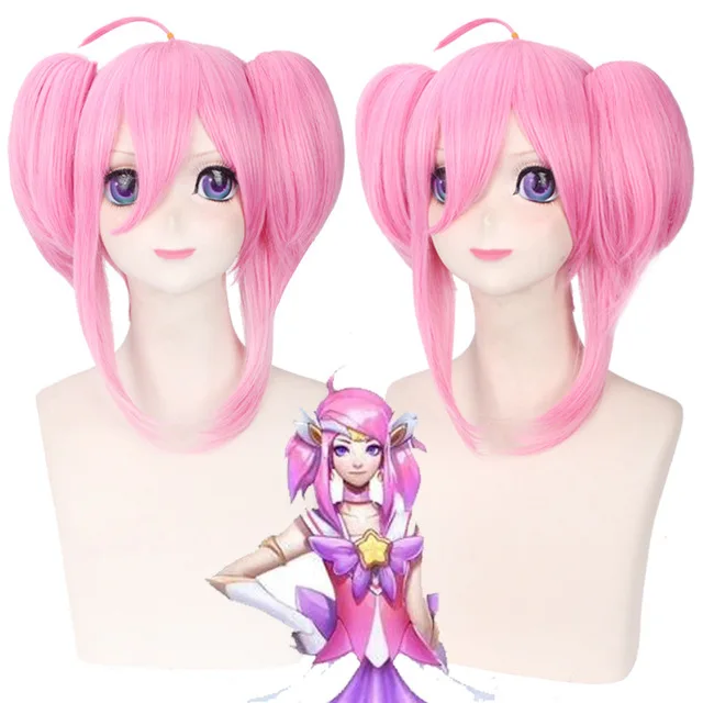

Anime 40CM Game LOL Lux Star Guardian Cosplay Wigs Heat Resistant Hair Perucas Cosplay Costume Wig