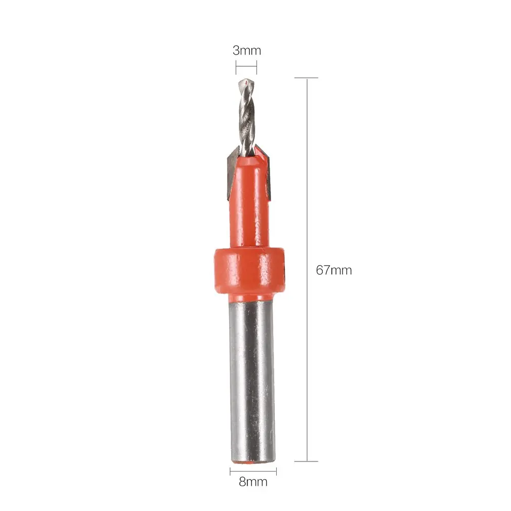Alloy Drill Bits 3mm*8mm Pilot Hole Saw Countersink Woodworking Chamfering Drilling Holes Accessories Wood Power Rotary Tool 
Alloy Drill Bits 3mm*8mm Pilot Hole Saw Countersink Woodworking Chamfering Drilling Holes Accessories Wood Power Rotary Tool