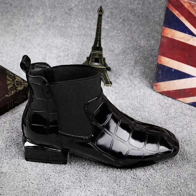 2021 Chic Women Boots Shiny Pu Leather Autumn Winter Shoes Spuare Toe Block Heels Ankle Boots Female Botas Zapatos Mujer
2021 Chic Women Boots Shiny Pu Leather Autumn Winter Shoes Spuare Toe Block Heels Ankle Boots Female Botas Zapatos Mujer