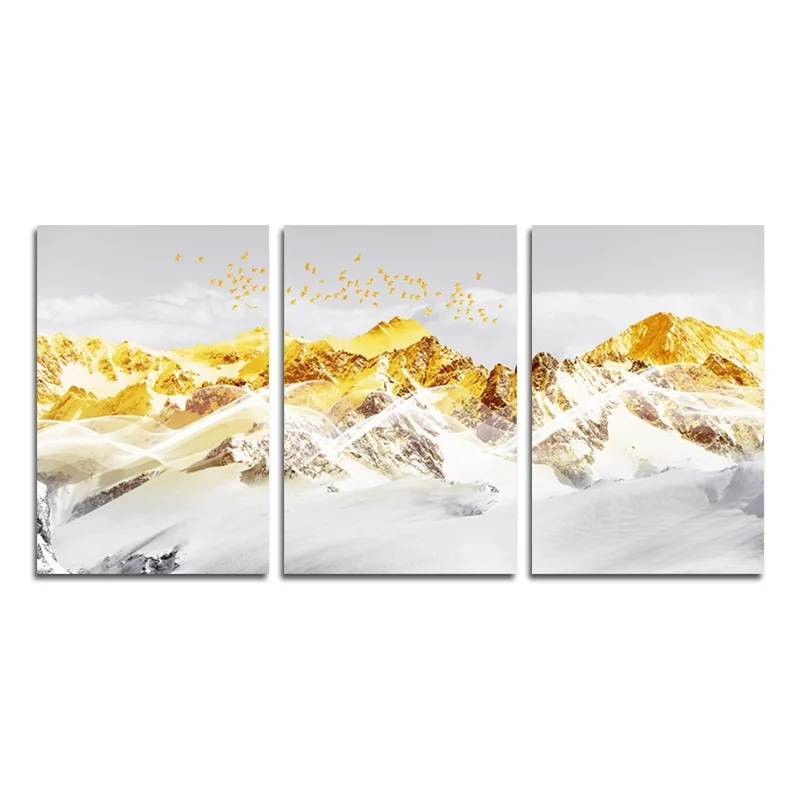 Posters Golden Mountain Birds Grey Canvas Painting Posters and Prints Wall Art Pictures Decoration for Living Room 3Pcs
Posters Golden Mountain Birds Grey Canvas Painting Posters and Prints Wall Art Pictures Decoration for Living Room 3Pcs
