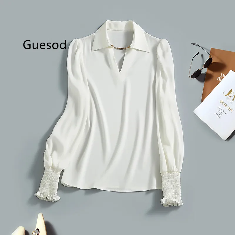Женская шелковая блузка, однотонная офисная шелковая блузка с длинным рукавом, топы, пуловеры, шелковая атласная блузка для женщин, весна 2022...
Женская шелковая блузка, однотонная офисная шелковая блузка с длинным рукавом, топы, пуловеры, шелковая атласная блузка для женщин, весна 2022...