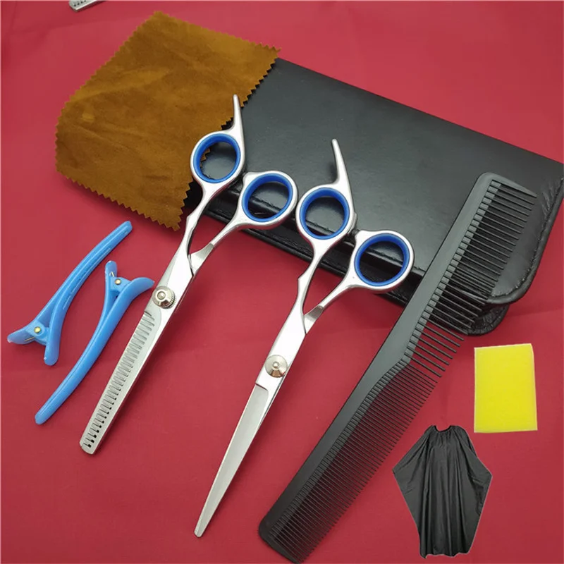 6inch Profissional Hairdressing Scissor Hair Cutting Set kit double-ended comb mat Barber Shear silver Salon clips optiona
6inch Profissional Hairdressing Scissor Hair Cutting Set kit double-ended comb mat Barber Shear silver Salon clips optiona