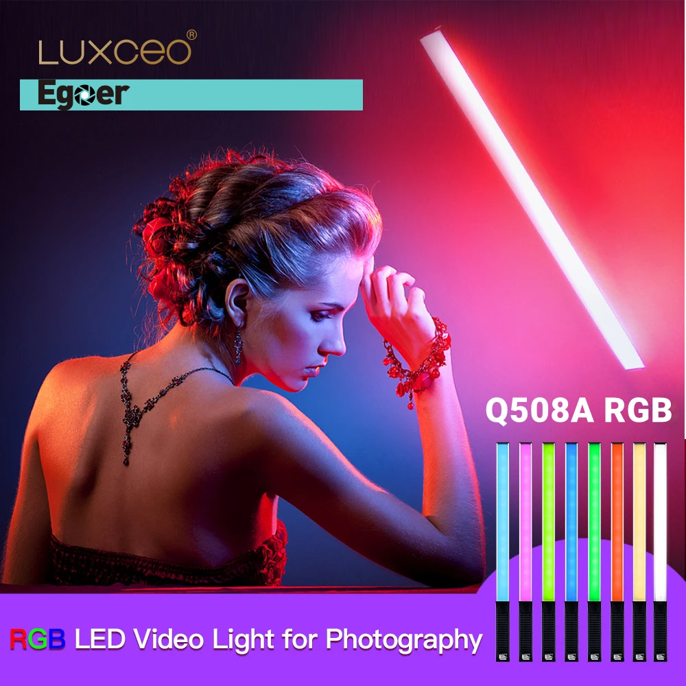 LUXCEO Q508A RGB LED Video Light Baton Photography Lamp Remote Control 8 Color 3000K/5750K Lighting For Youtube TikTok
LUXCEO Q508A RGB LED Video Light Baton Photography Lamp Remote Control 8 Color 3000K/5750K Lighting For Youtube TikTok
