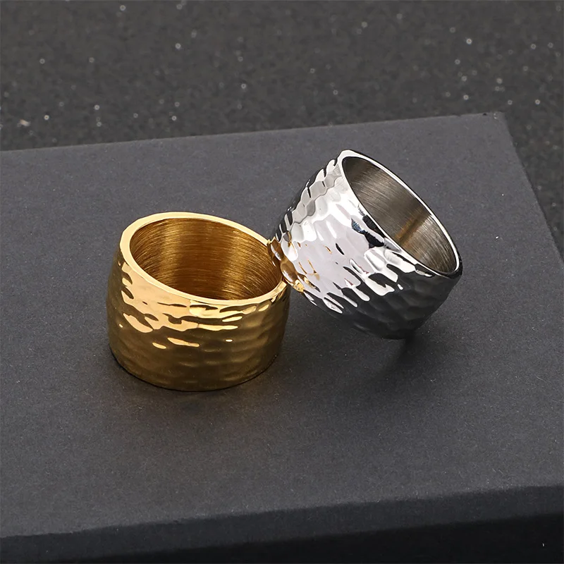 Stainless Steel Simple Ring Wave Line Thick Hammer Ring Wide Big Combination Lover Band 10mm 14mm Couple Ring
Stainless Steel Simple Ring Wave Line Thick Hammer Ring Wide Big Combination Lover Band 10mm 14mm Couple Ring