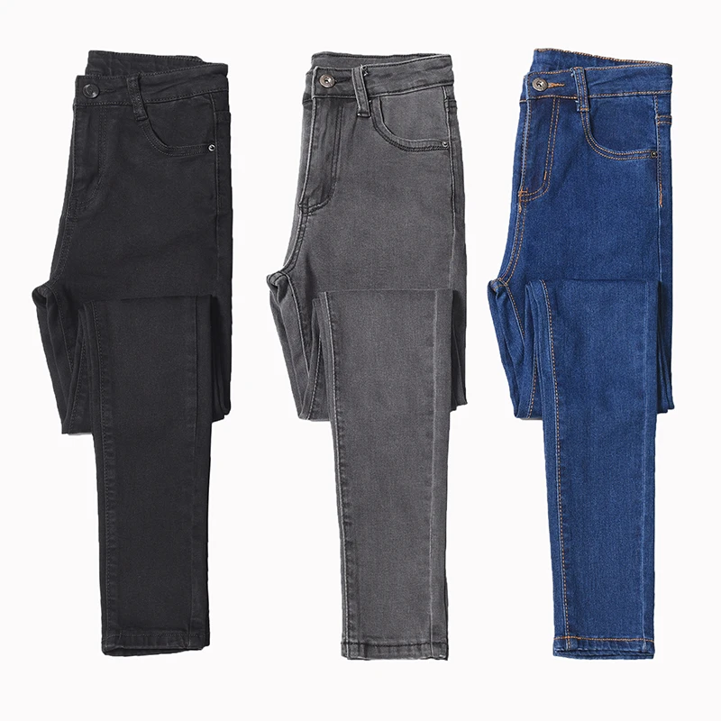 

Новинка 2021, женские джинсы с завышенной талией, модель 26-40, узкие серые, черные, синие джинсы Mom, эластичные удобные джинсовые брюки-карандаш