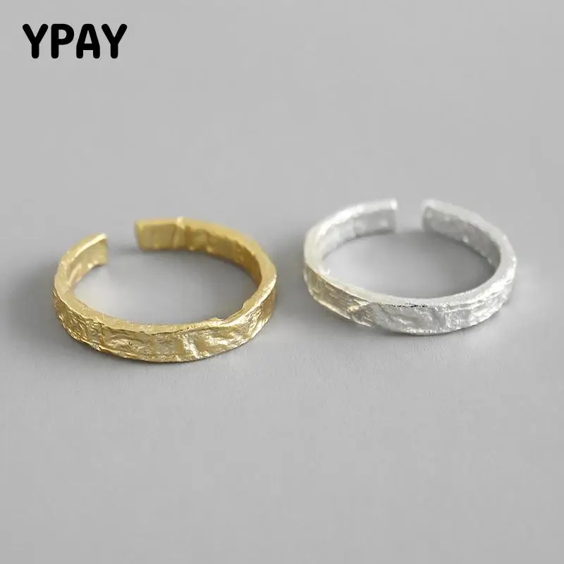 YPAY Real 925 Sterling Silver Open Rings for Women Punk Foil Paper Irregular Concave Surface Mid Ring Bague Fine Jewelry YMR721
YPAY Real 925 Sterling Silver Open Rings for Women Punk Foil Paper Irregular Concave Surface Mid Ring Bague Fine Jewelry YMR721