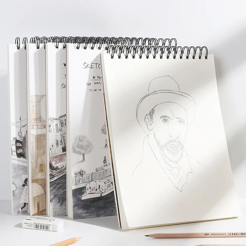4Books Professional Sketchbook For Drawing Graffiti Thick Paper 160 GSM Spiral Notebook Office Art School Supplies Stationery
4Books Professional Sketchbook For Drawing Graffiti Thick Paper 160 GSM Spiral Notebook Office Art School Supplies Stationery