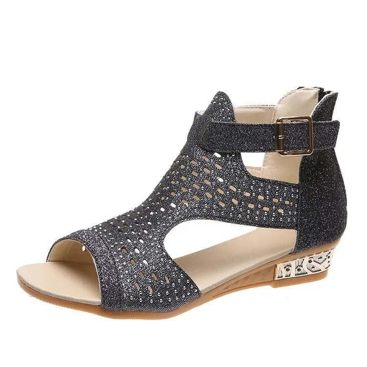 Spring Summer Ladies Wedge Sandals Hollow Zipper Non-Slip Ladies Slip-On Breathable Massage Lightweight Soft Shoes
Spring Summer Ladies Wedge Sandals Hollow Zipper Non-Slip Ladies Slip-On Breathable Massage Lightweight Soft Shoes
