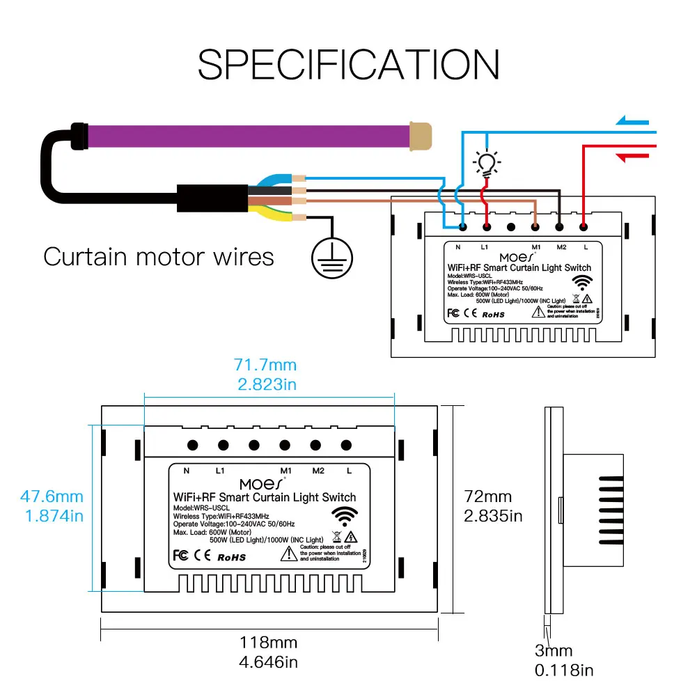 New Tuya Smart WiFi RF Glass Panel Curtain Light Touch Switch Smart Life App Remote Control Google Home Alexa Voice Control
New Tuya Smart WiFi RF Glass Panel Curtain Light Touch Switch Smart Life App Remote Control Google Home Alexa Voice Control