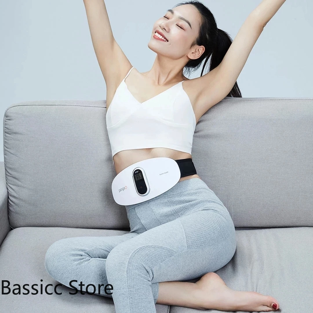 

New Pangao Smart Waist Belly Massager Youpin TENS+EMS Double Pulse Massage Kneading Massager Belly Infrared Thermal Heat