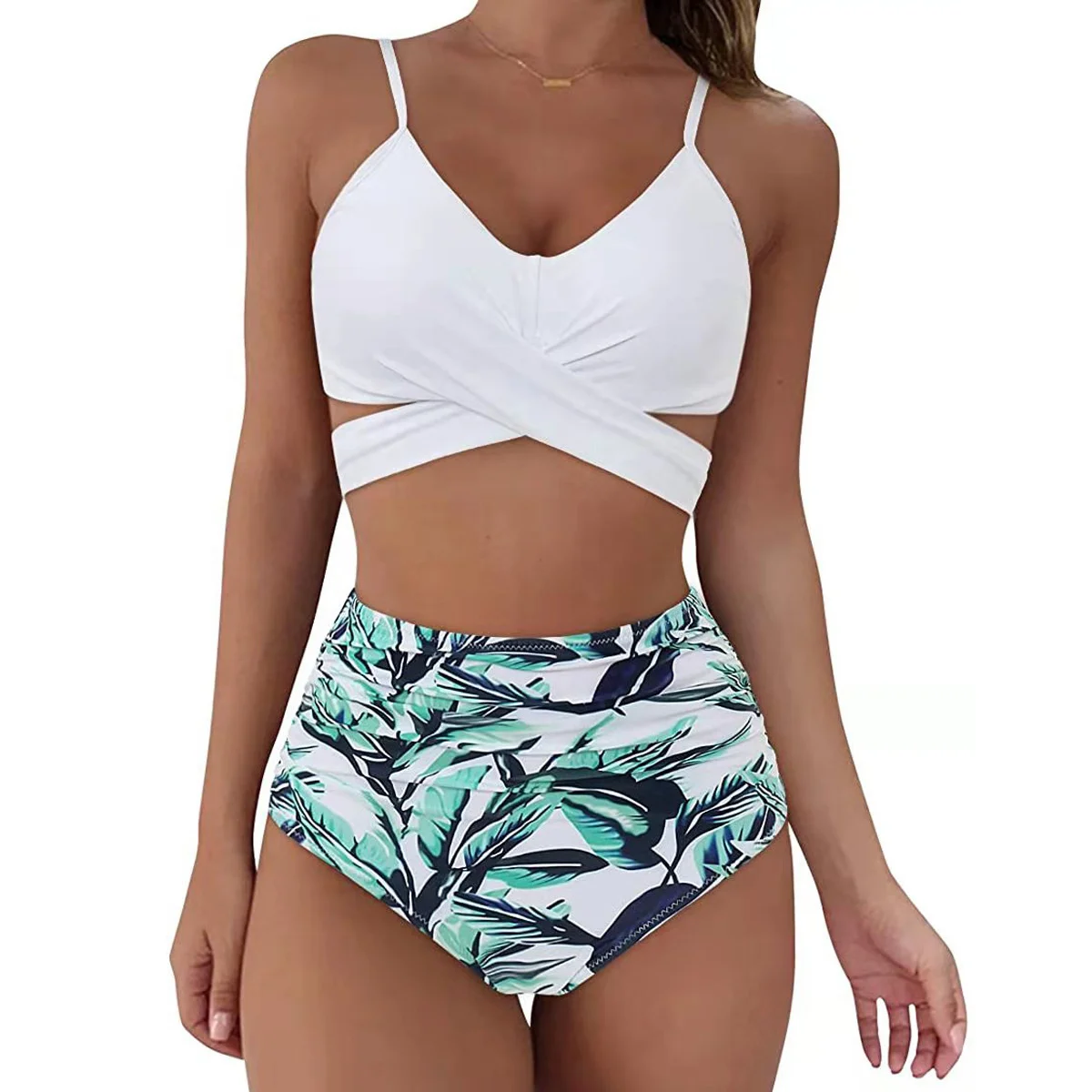 Swimsuit Women 2021 High Waist Split Women Sexy High Waist Crossed Leopard Print Women Bikini Polka Dot Swimsuit Solid
Swimsuit Women 2021 High Waist Split Women Sexy High Waist Crossed Leopard Print Women Bikini Polka Dot Swimsuit Solid