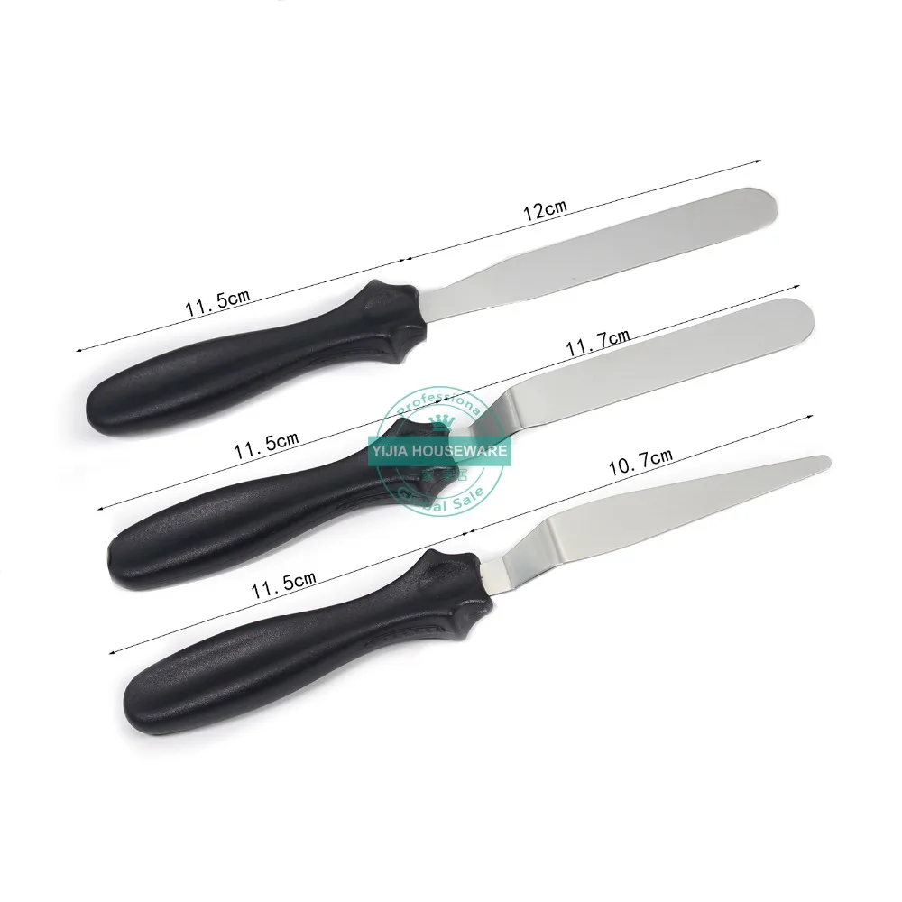 Small Cranked / Angled Spatula Palette Knife set of 3, Cakes / Icing / Sugarcraft / Fondant - Cake decoration tools
Small Cranked / Angled Spatula Palette Knife set of 3, Cakes / Icing / Sugarcraft / Fondant - Cake decoration tools