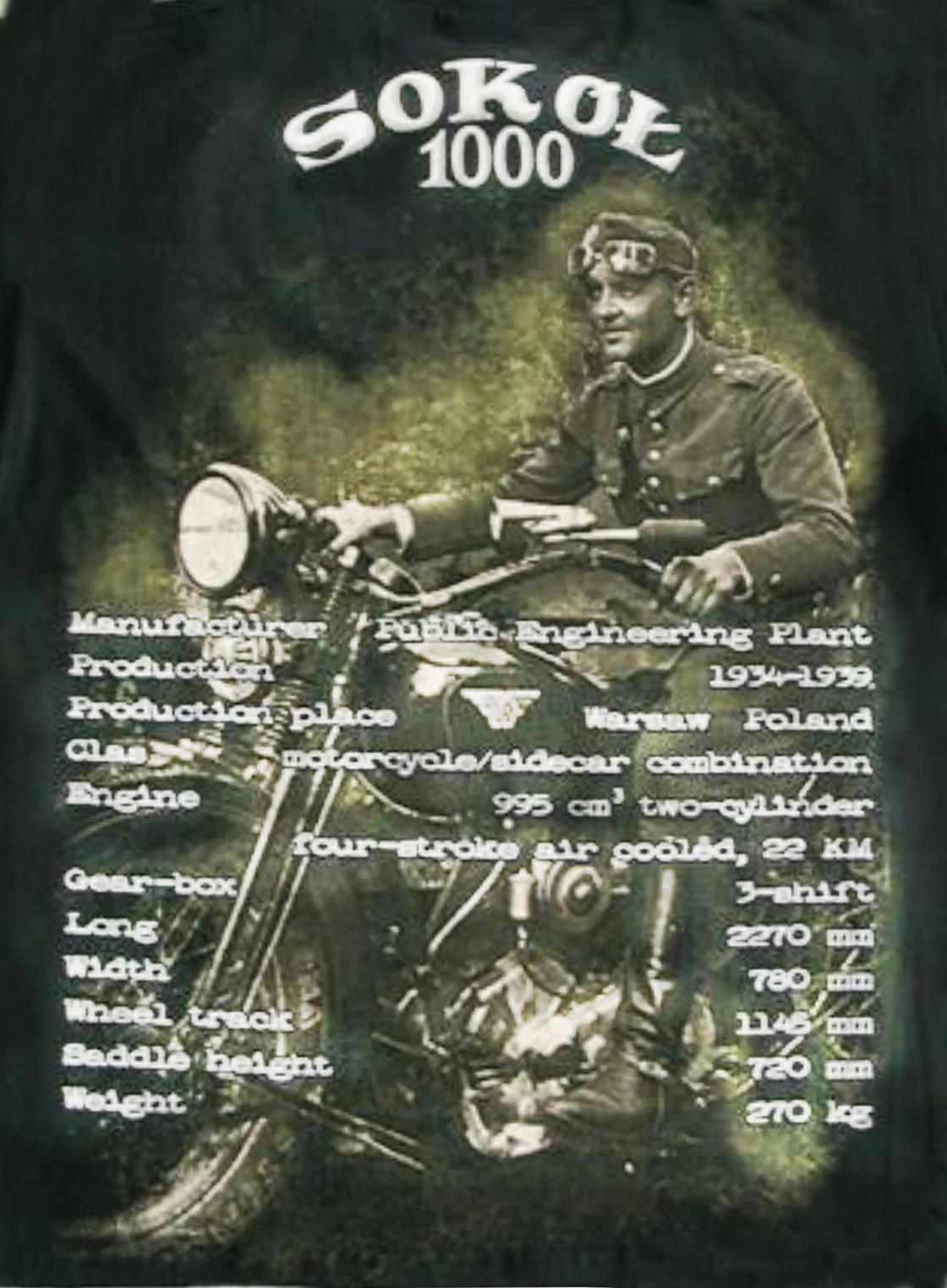 Polish Military Motorcycles SOKOL 1000 T-Shirt Cotton O-Neck Short Sleeve Men's T Shirt New Size S-3XL
Polish Military Motorcycles SOKOL 1000 T-Shirt Cotton O-Neck Short Sleeve Men's T Shirt New Size S-3XL