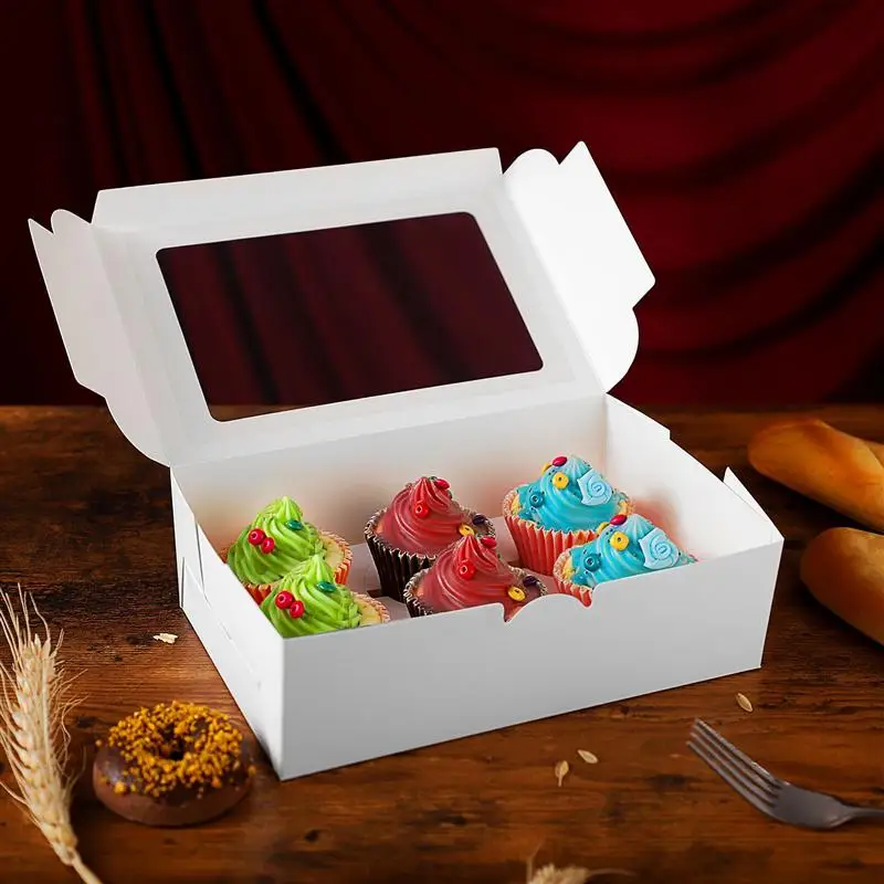 Toyvian 12 Sets Bakery Boxes Cupcake Boxes 6 Compartment Muffin Container with Insert and Window (White)
Toyvian 12 Sets Bakery Boxes Cupcake Boxes 6 Compartment Muffin Container with Insert and Window (White)