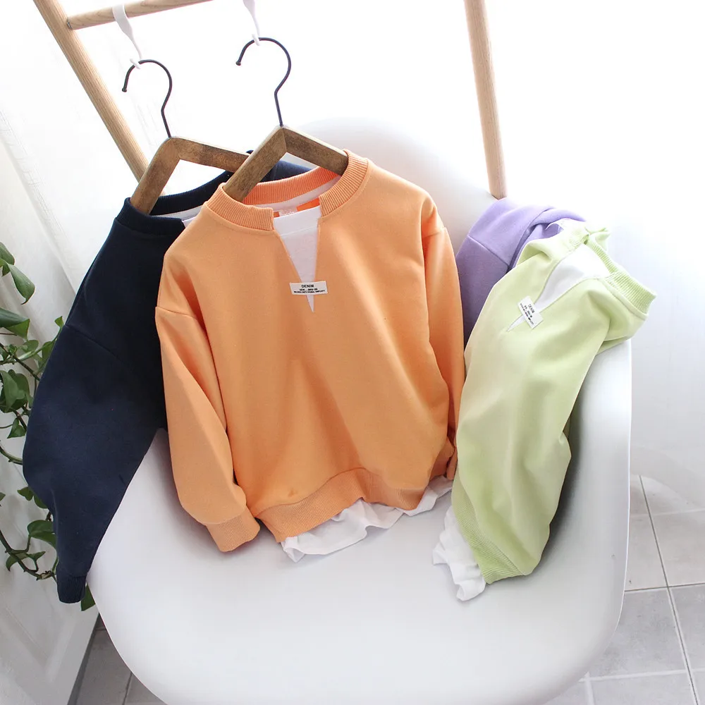 Autumn Baby Girls Boys Cute Fake 2 Piece Sweatshirts Tops Kids Children Long Sleeve Hoodies Outerwear Fashion Boys Fall Clothes
Autumn Baby Girls Boys Cute Fake 2 Piece Sweatshirts Tops Kids Children Long Sleeve Hoodies Outerwear Fashion Boys Fall Clothes