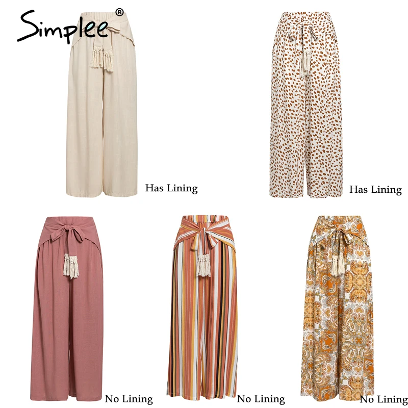 Split striped lady wide leg pants women Summer beach high waist trousers Chic streetwear sash casual pants tassle female
Split striped lady wide leg pants women Summer beach high waist trousers Chic streetwear sash casual pants tassle female