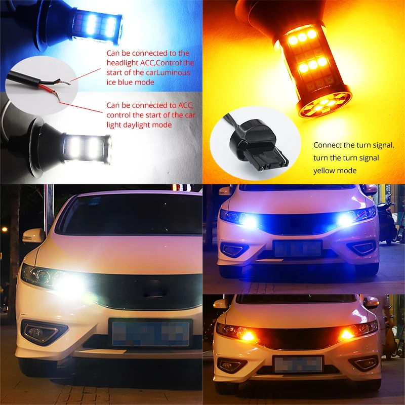 2pcs 1156 BA15S BAU15S 3156 7440 LED 3 Colors Switchback DRL Turn Light Bulbs LED Daytime Running Lamps
2pcs 1156 BA15S BAU15S 3156 7440 LED 3 Colors Switchback DRL Turn Light Bulbs LED Daytime Running Lamps