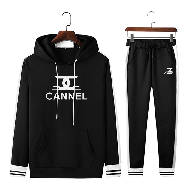 2021Spring New Fashion Brand Letter CC Printing Fashion Striped Hedging Hoodie+Sports Pants 2Pce Set Casual Youth Men Women Set
2021Spring New Fashion Brand Letter CC Printing Fashion Striped Hedging Hoodie+Sports Pants 2Pce Set Casual Youth Men Women Set