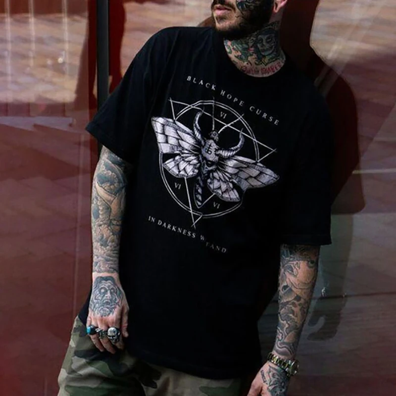 Summer Dark Letters Satan Devil Black Gothic Tripod Retro Punk Harajuku Women Fun Casual O-Neck Big Sleeves Ins T-Shirt Tops
Summer Dark Letters Satan Devil Black Gothic Tripod Retro Punk Harajuku Women Fun Casual O-Neck Big Sleeves Ins T-Shirt Tops