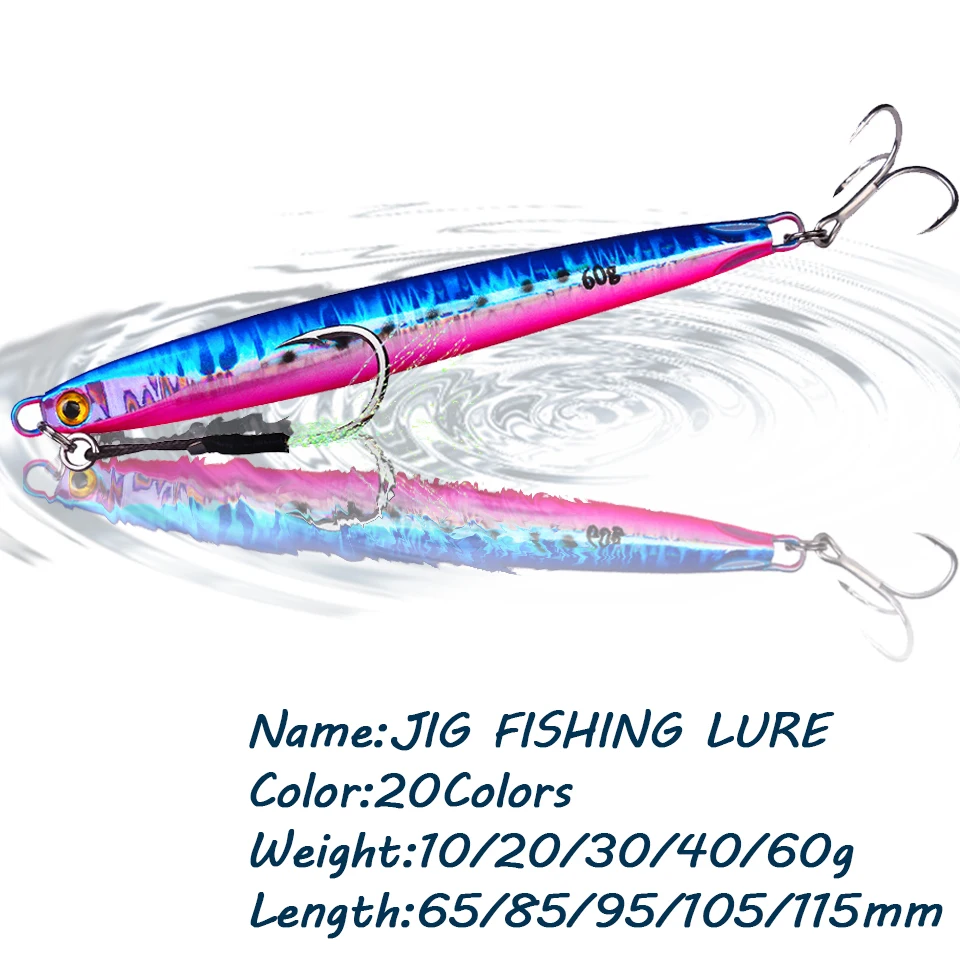 GOBYGO 1 шт. джиг 10 г/20 г/30 г/40 г/60 г, приманка для рыбалки, светящаяся приманка для зимней подледной рыбалки, металлическая рыболовная приманка, Д...
GOBYGO 1 шт. джиг 10 г/20 г/30 г/40 г/60 г, приманка для рыбалки, светящаяся приманка для зимней подледной рыбалки, металлическая рыболовная приманка, Д...