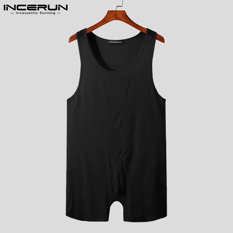 INCERUN Men Pajamas Rompers Solid Color O Neck Sleeveless Sexy Cozy Leisure Homewear Sleepwear Playsuits Nightwear Men Jumpsuits
INCERUN Men Pajamas Rompers Solid Color O Neck Sleeveless Sexy Cozy Leisure Homewear Sleepwear Playsuits Nightwear Men Jumpsuits