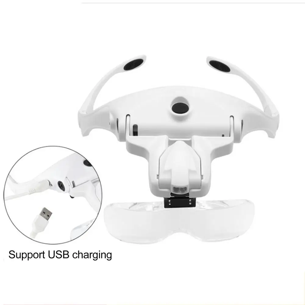 Увеличительные очки, Регулируемые светодиодные очки с 5 линзами 1.0X 1.5X 2.0X 2.5X 3.5X
Увеличительные очки, Регулируемые светодиодные очки с 5 линзами 1.0X 1.5X 2.0X 2.5X 3.5X