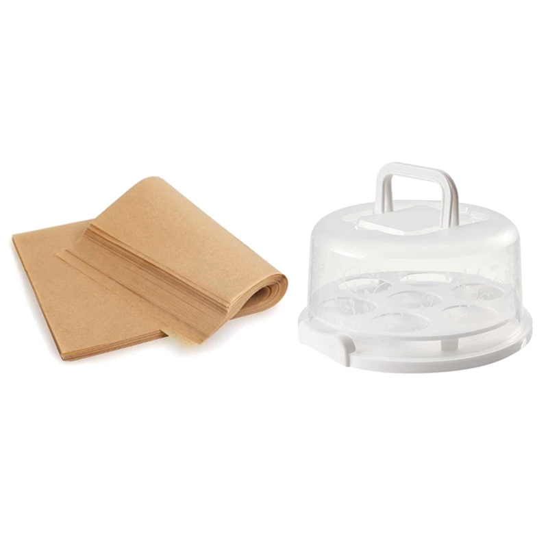 200 Pcs Silicone Oil Paper Baking Sheet, Non-Stick Baking Paper With Portable Removable Buckle Cake Box
200 Pcs Silicone Oil Paper Baking Sheet, Non-Stick Baking Paper With Portable Removable Buckle Cake Box