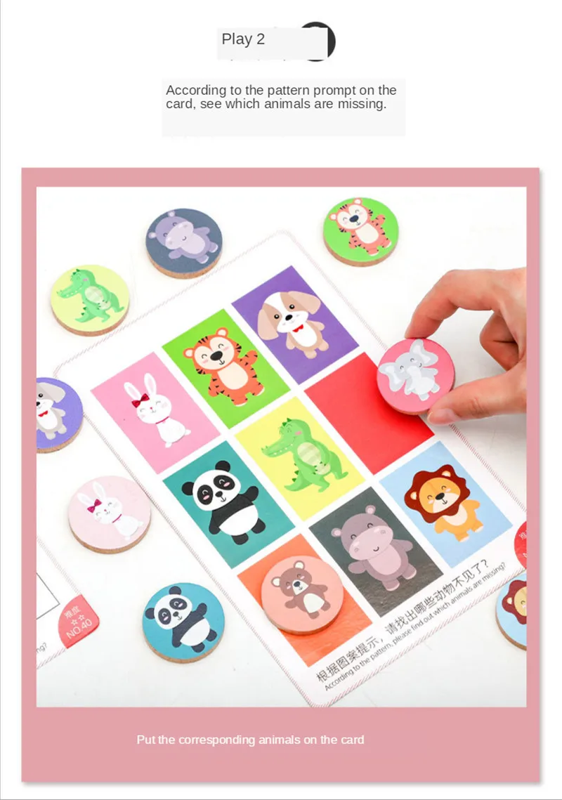 Montessori Toy Wooden Animal Logic Game Round Block Card Set Preschool Kids Concentration Educational Toy
Montessori Toy Wooden Animal Logic Game Round Block Card Set Preschool Kids Concentration Educational Toy