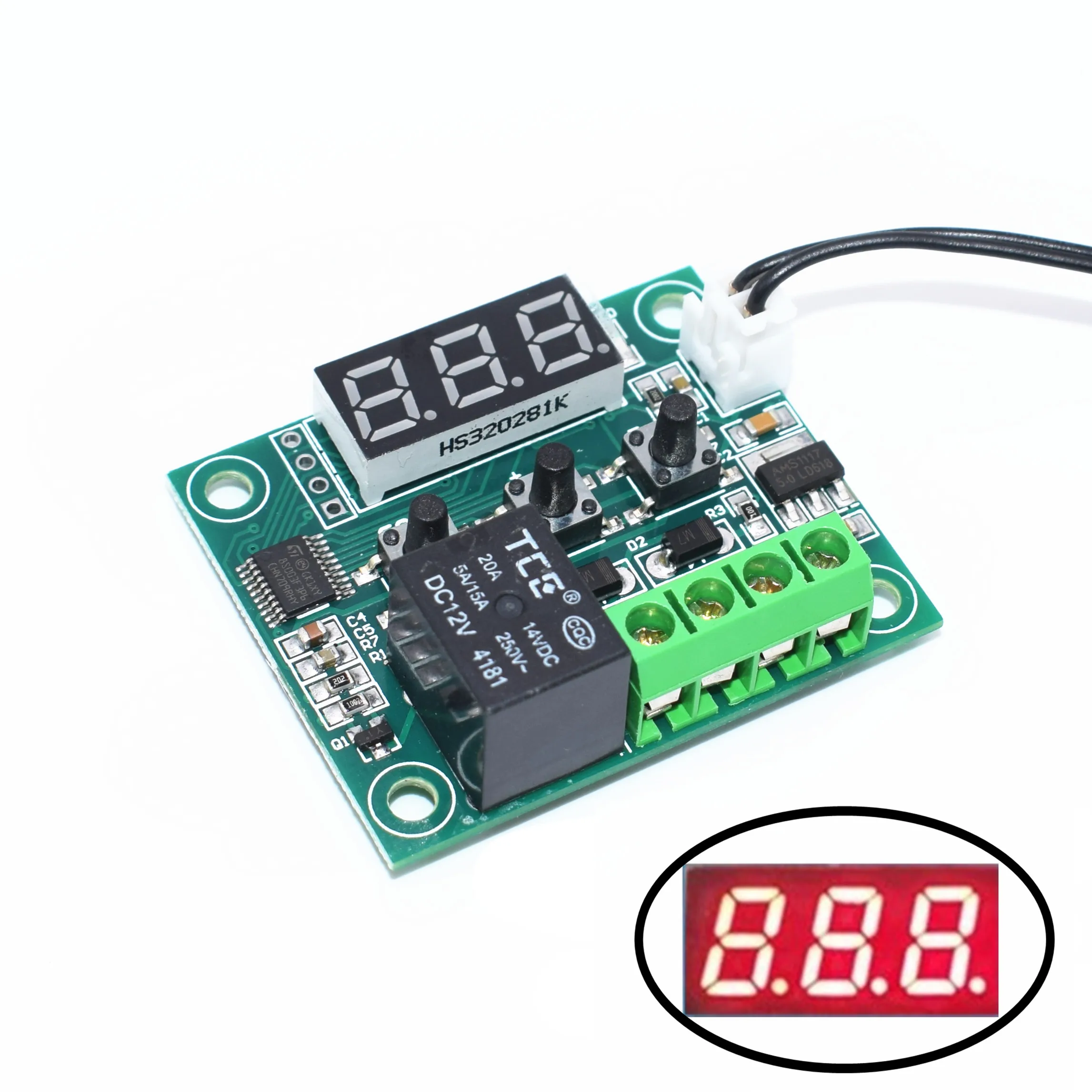 W1209 DC 12V250V температура отопления охлаждения Термостат Температурный контроль