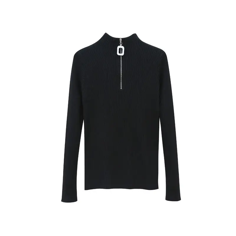 Zipper Long Sleeve Women Half Turtleneck Autumn Winter Basic Sweaters 2021 Elasticity Knitted Sweaters For Women Pullover Tops
Zipper Long Sleeve Women Half Turtleneck Autumn Winter Basic Sweaters 2021 Elasticity Knitted Sweaters For Women Pullover Tops