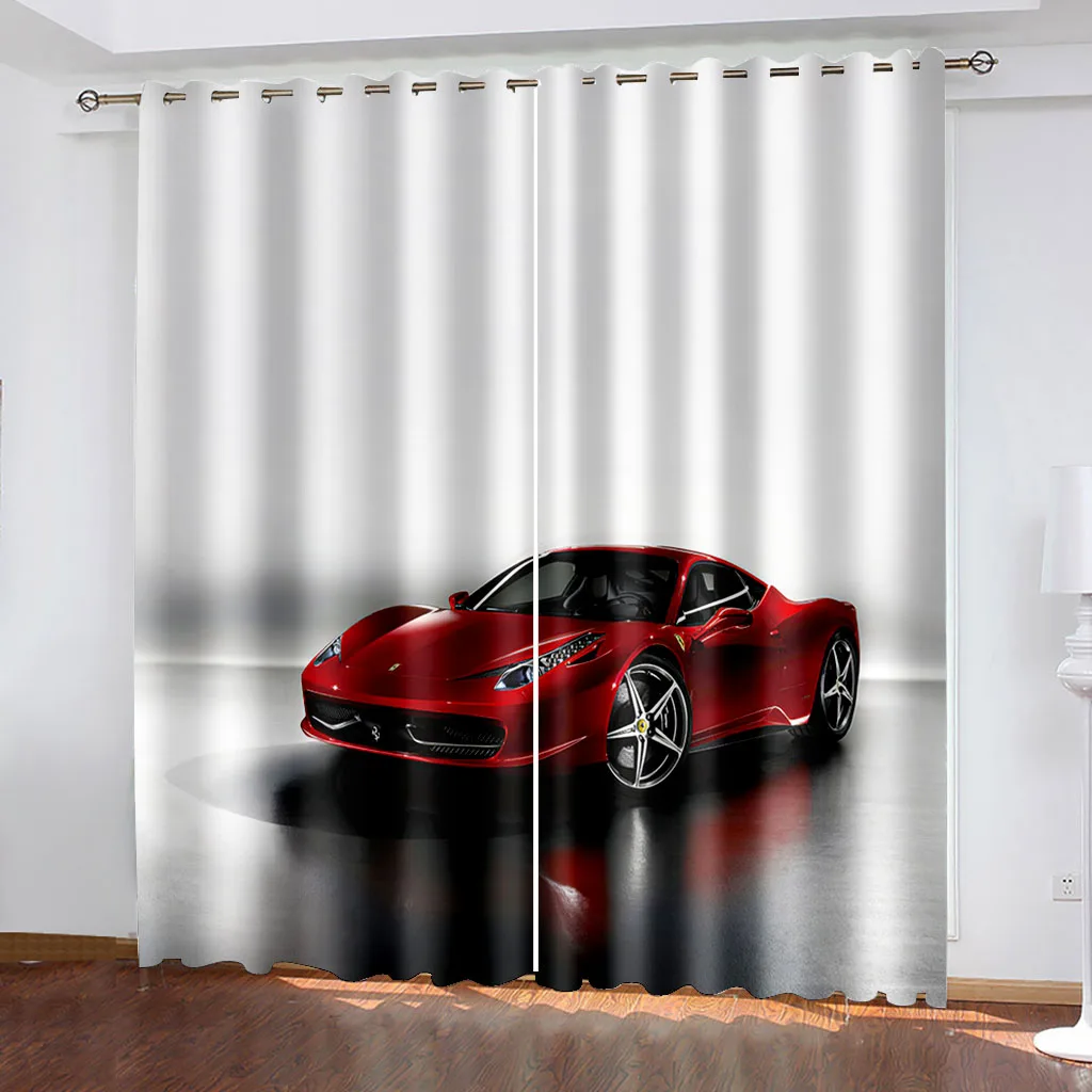 

Blackout Curtains for Bedroom 3D Car Printing Window Drapes for Living Room Drapes Decor カーテン Cotinas De Sala