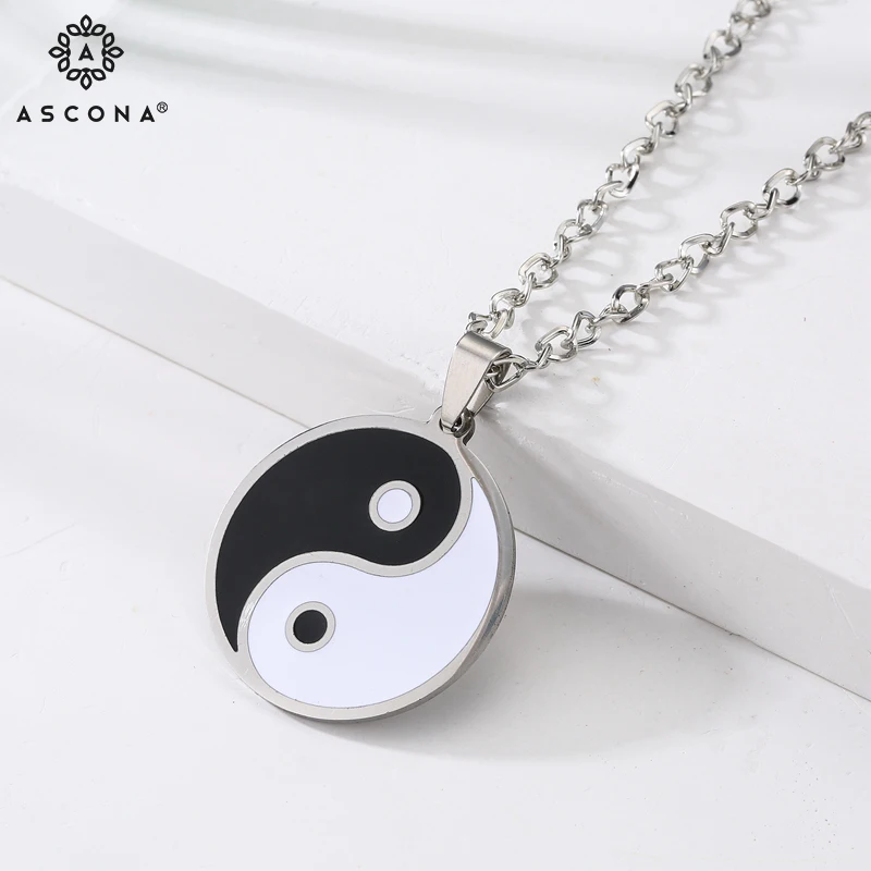 ASCONA Chinese Tai Chi Gossip Stainless Steel Pendant Necklace for Men and Women To Protect Safety and Banish Bad Luck Jewelry 
ASCONA Chinese Tai Chi Gossip Stainless Steel Pendant Necklace for Men and Women To Protect Safety and Banish Bad Luck Jewelry