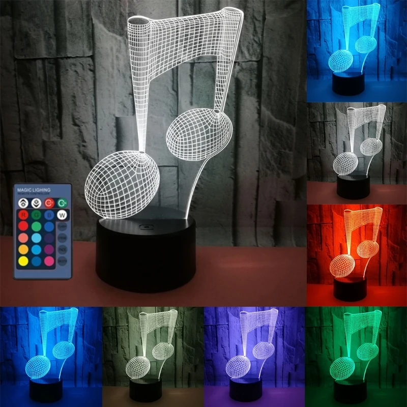 Musical Note Shape Visual 3D Night Light Creative LED Colorful Lamp Home Bar Club Decorative Desk Lamp for Bedroom Decor
Musical Note Shape Visual 3D Night Light Creative LED Colorful Lamp Home Bar Club Decorative Desk Lamp for Bedroom Decor