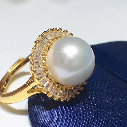 11-12mm round natural Freshwater pearl zircon crystal rings ring Jewellery
11-12mm round natural Freshwater pearl zircon crystal rings ring Jewellery