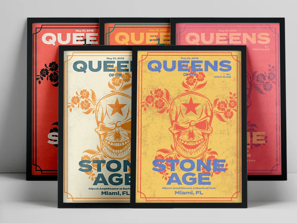 Постер Queen Of The Stone Gig, настенный ретро-постер с изображением черепа и цветов, абстрактная Печать на холсте, для гостиной, домашний декор
Постер Queen Of The Stone Gig, настенный ретро-постер с изображением черепа и цветов, абстрактная Печать на холсте, для гостиной, домашний декор