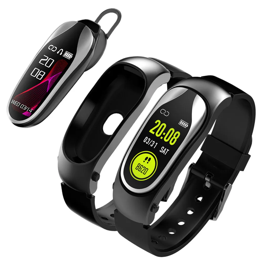 Смарт-часы и наушники mosunx 2 в 1 для Android iOS фитнес-браслет калорий смарт-часы с